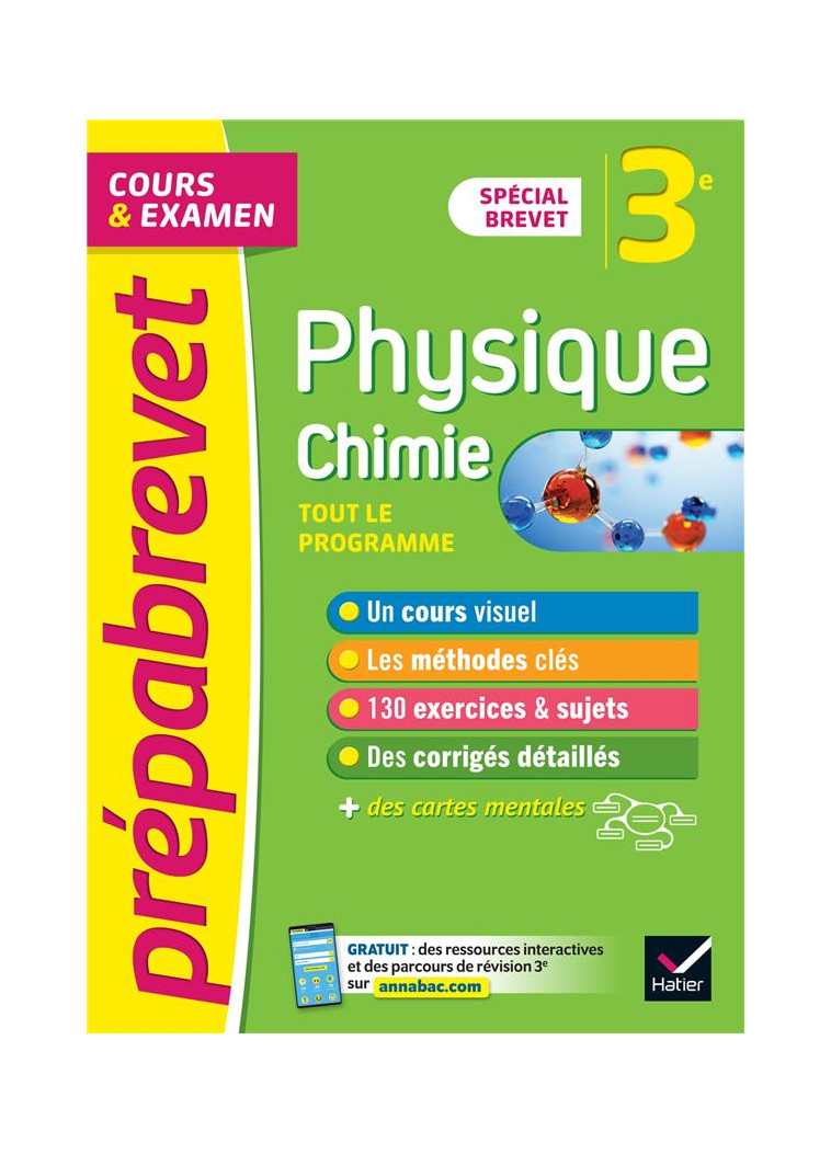 PREPABREVET PHYSIQUE-CHIMIE 3E (SCIENCES) - BREVET 2024 - COURS, METHODES ET ENTRAINEMENT - CARRASCO/CORMERAIS - HATIER SCOLAIRE