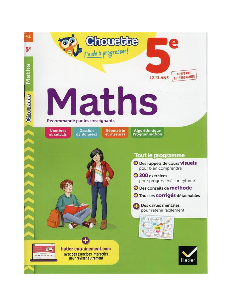 MATHS 5E - CAHIER DE REVISION ET D-ENTRAINEMENT RECOMMANDE PAR LES ENSEIGNANTS - BONNEFOND/DAVIAUD - HATIER SCOLAIRE