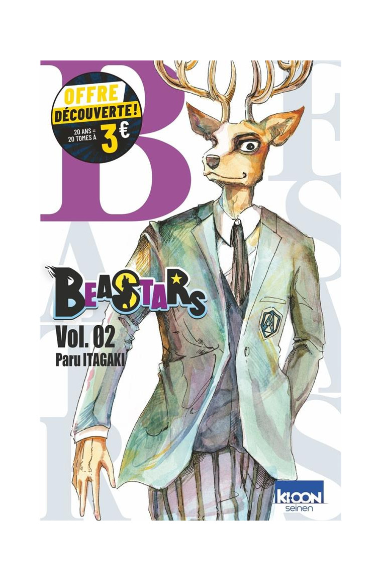 BEASTARS T02 A 3 EUROS - ITAGAKI PARU - KI-OON