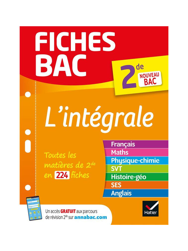 FICHES BAC L-INTEGRALE (TOUT-EN-UN) 2DE - TOUTES LES MATIERES DE SECONDE EN FICHES - BENGUIGUI/LEDER - HATIER SCOLAIRE