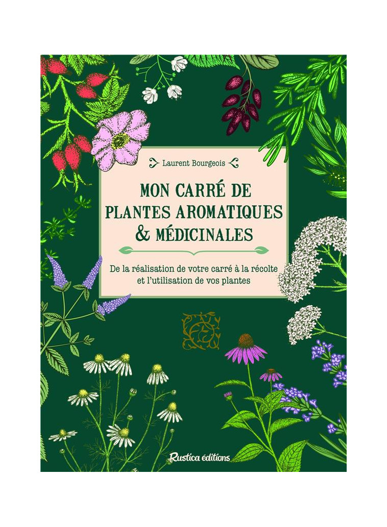 MON CARRE DE PLANTES AROMATIQUES & MEDICINALES - DE LA REALISATION DE VOTRE CARRE A LA RECOLTE ET L- - BOURGEOIS LAURENT - RUSTICA