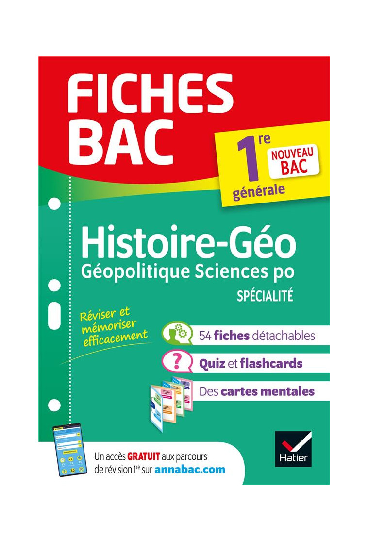 FICHES BAC HGGSP 1RE GENERALE (SPECIALITE) - NOUVEAU PROGRAMME DE PREMIERE - RIMBERT/GAILLARD - HATIER SCOLAIRE