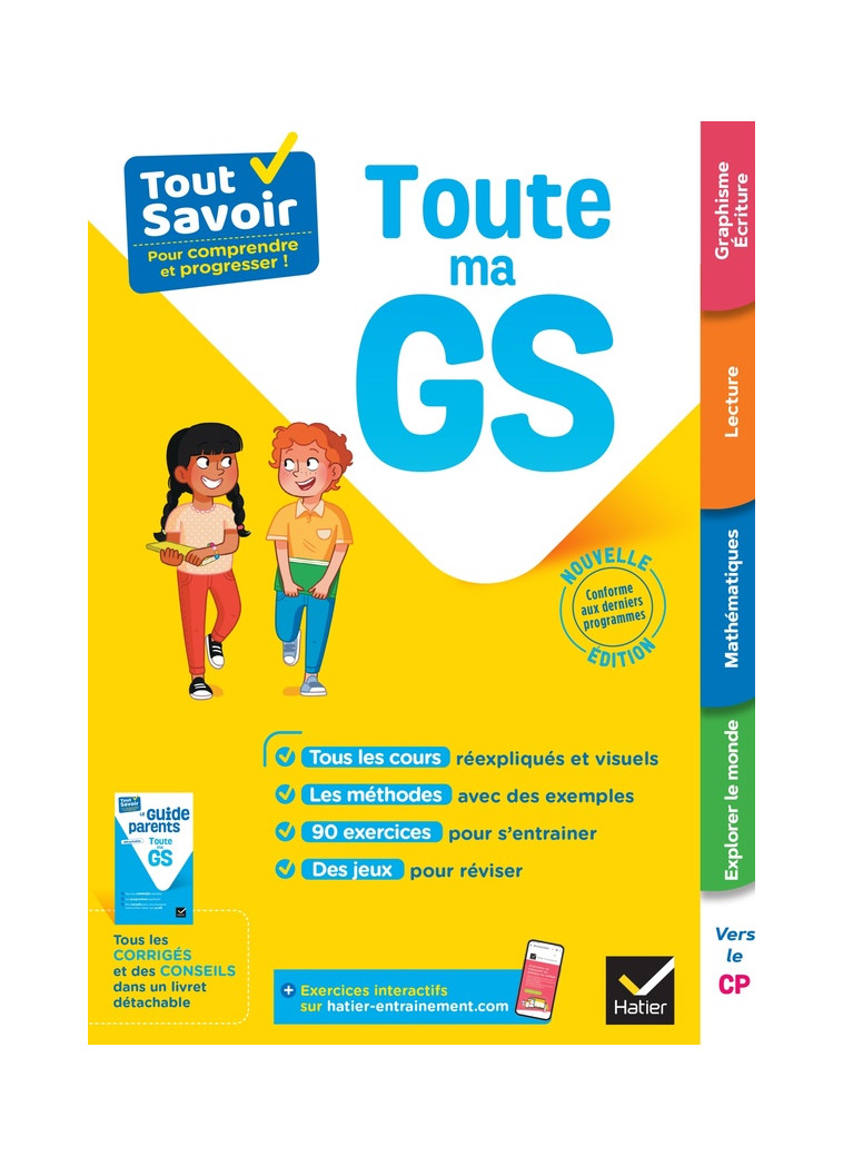 TOUT SAVOIR GRANDE SECTION - TOUT-EN-UN - COURS, METHODES ET EXERCICES DANS TOUTES LES MATIERES - BARGE/GIROUD/OVERZEE - HATIER SCOLAIRE