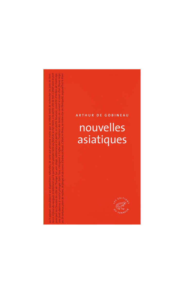 NOUVELLES ASIATIQUES - GOBINEAU ARTHUR DE - SONNEUR