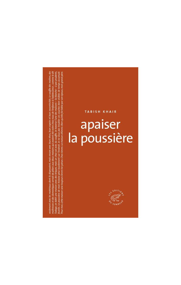 APAISER LA POUSSIERE - KHAIR TABISH - SONNEUR