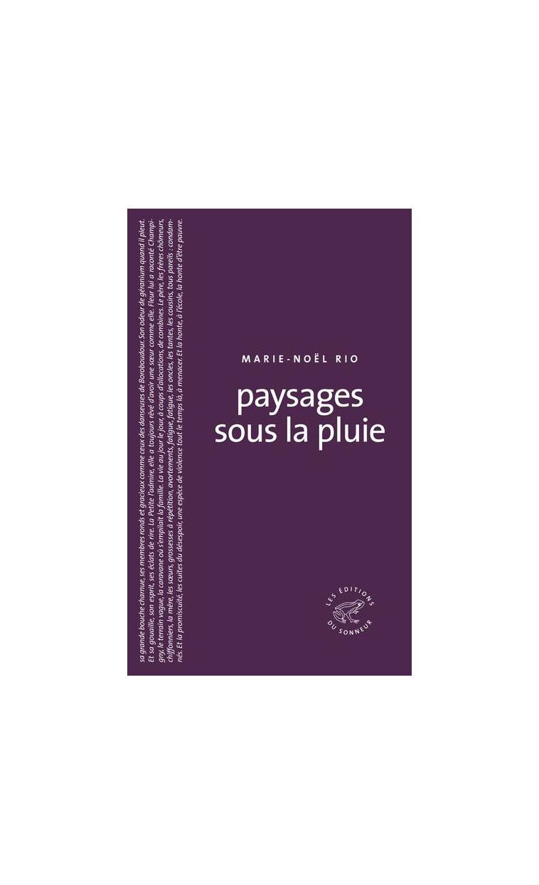 PAYSAGES SOUS LA PLUIE - RIO MARIE-NOEL - SONNEUR