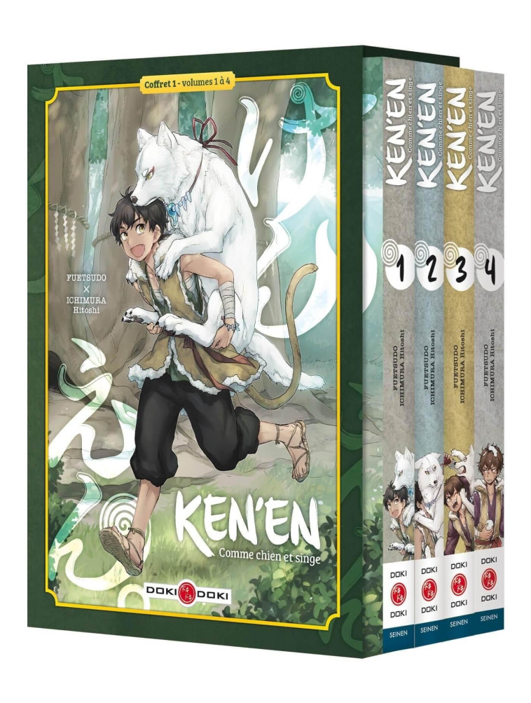 KEN-EN - COMME CHIEN ET SINGE - COFFRET - VOL. 01 A 04 - Hitoshi ICHIMURA - BAMBOO