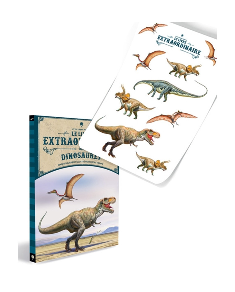 Pack Livre extraordinaire des dinosaures + stickers - XXX - LITTLE URBAN