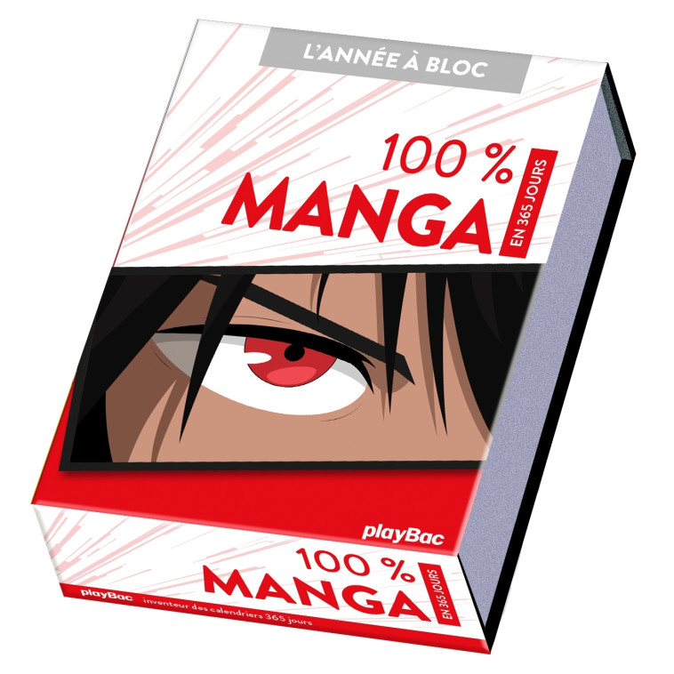 Calendrier 100% Manga en 365 jours - L'ANNÉE À BLOC -   - PLAY BAC