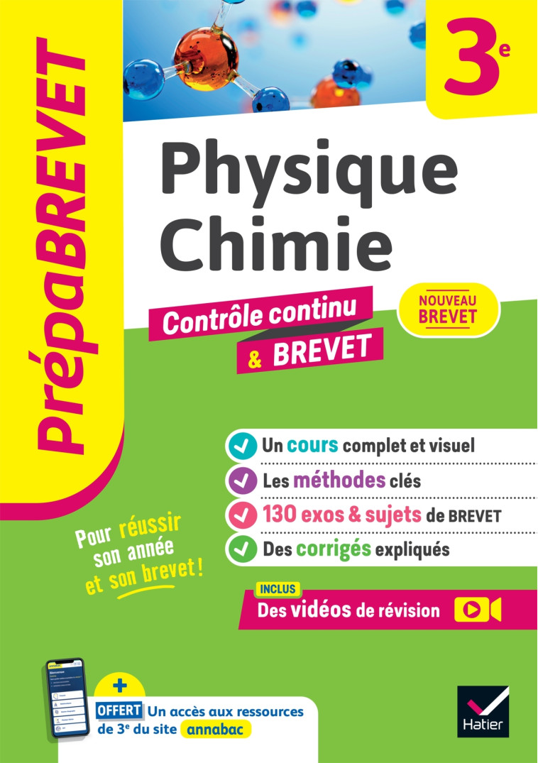 Prépabrevet Physique-Chimie 3e - Nouveau Brevet 2025 - Cormerais Gaëlle, Carrasco Joël - HATIER