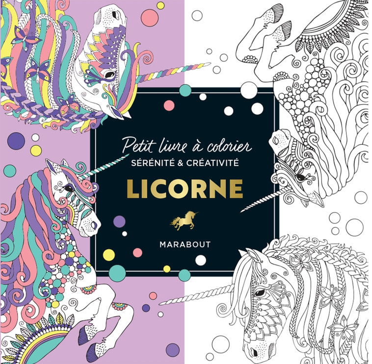 Petit livre à colorier - Licorne -   - MARABOUT