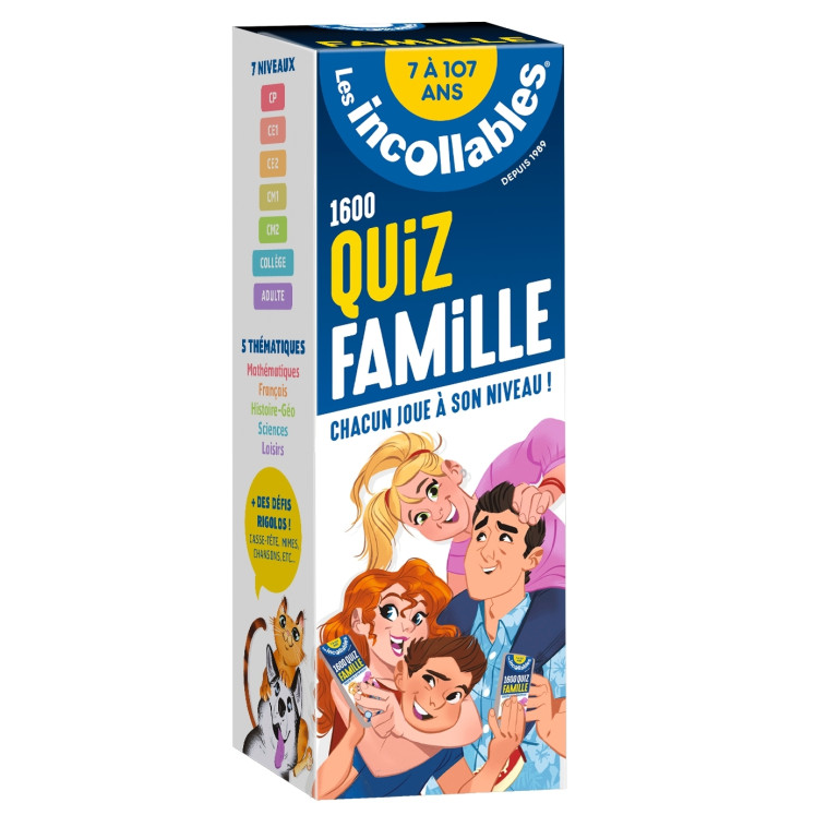 Les incollables - Quiz famille  - De 7 à 107 ans - Play Bac Éditions Play Bac Éditions, El Gunto El Gunto, Bardoux Jacques - PLAY BAC