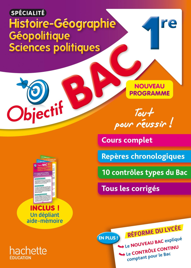 Objectif Bac SPECIALITE Histoire-Géo, géopolitique et sciences politiques 1re - Adoumié Vincent - HACHETTE EDUC