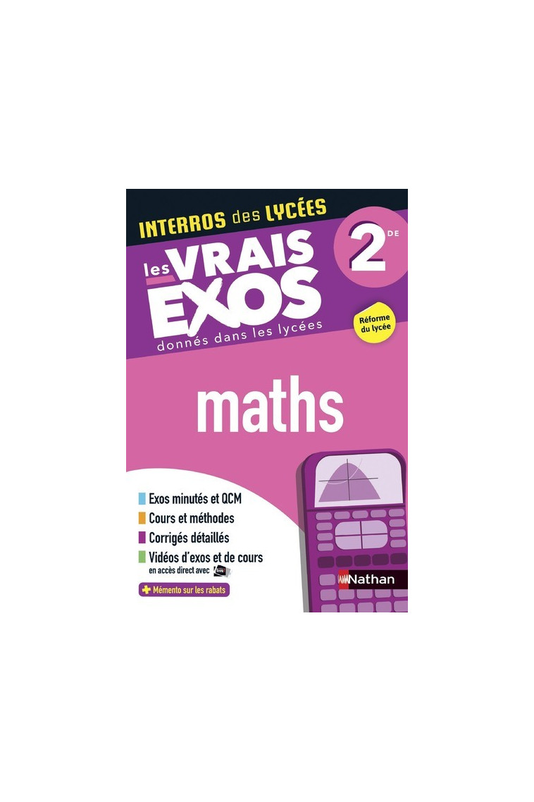 Interros des Lycées Maths 2de - De brauwere Erick, Brauwere Erick de - NATHAN