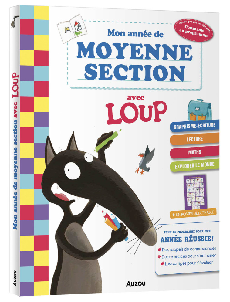 MON ANNÉE DE MOYENNE SECTION AVEC LOUP - CAHIER DE SOUTIEN TOUT LE PROGRAMME - Lallemand Orianne, THUILLIER Éléonore - AUZOU