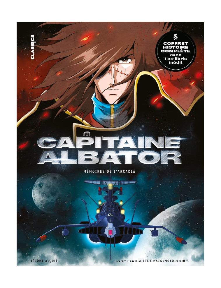 Coffret Capitaine Albator - Mémoires de l'Arcadia histoire complète + ex libris gratuit - Jérôme Alquié - KANA