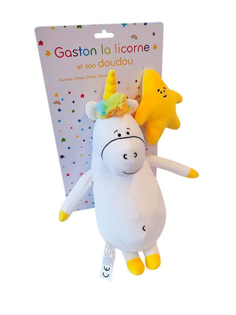 Peluche Gaston avec doudou étoile - Chien Chow Chine Aurélie - HACHETTE ENFANT