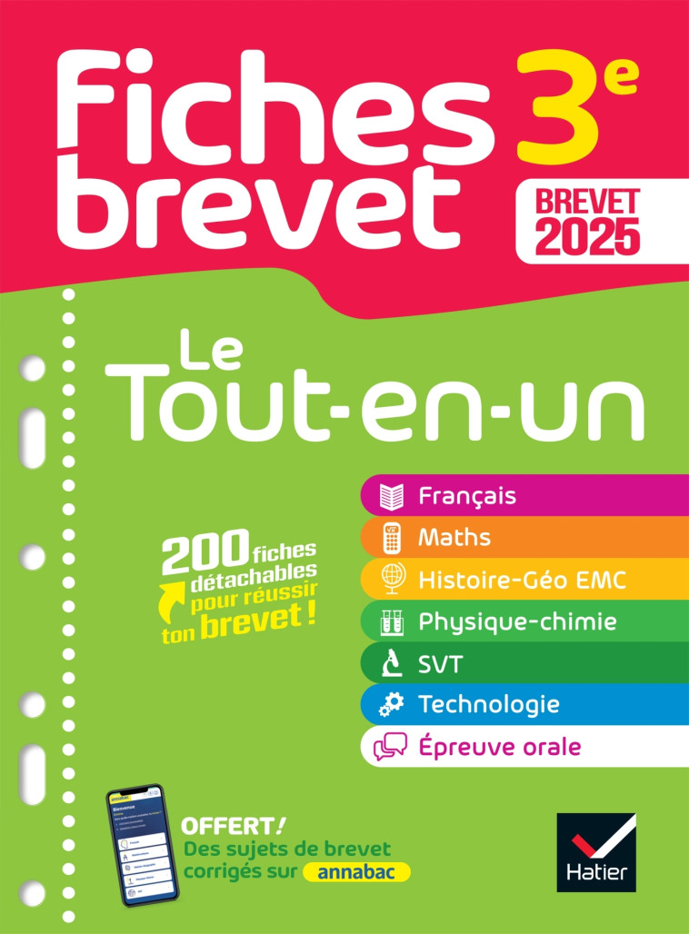 Fiches brevet Le tout-en-un - Nouveau Brevet 2025 (toutes les matières) -   - HATIER