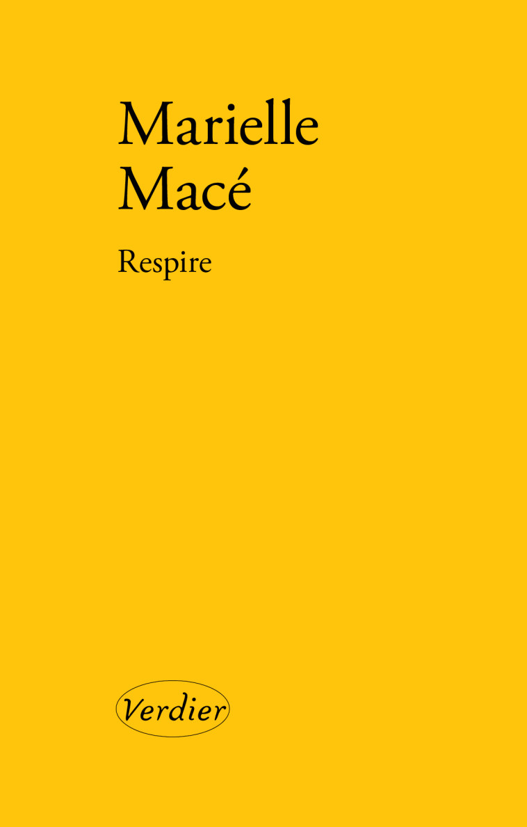 Respire - Macé Marielle - VERDIER