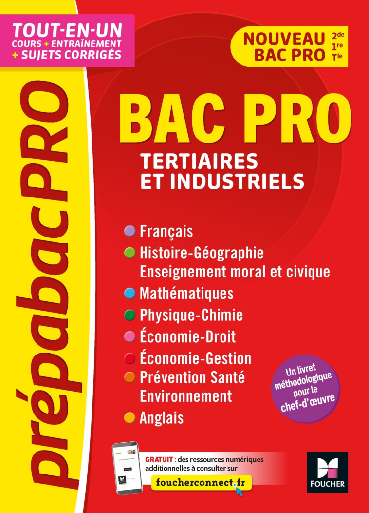 PrépabacPro - Bac Pro Tertiaires et industriels - Matières générales - Révision et entraînement - Hardy Véronique, Goulvent Annie, Boulanger Marc, Verlant Bernard, Boulangé Pascal, Crosnier Sylvie, Cruçon Mary, Piroche Marie-Madeleine, Charreau Sylvie, Le