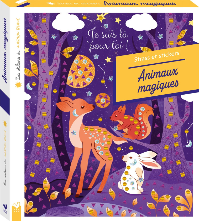 Les ateliers de Marion Blanc - Strass et stickers Animaux magiques - boîte avec accessoires - Blanc Marion - DEUX COQS D OR