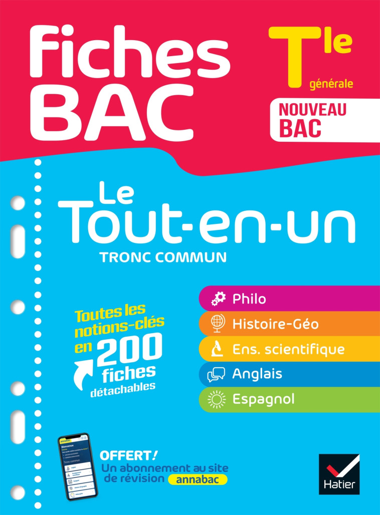 Fiches bac - Le Tout-en-un Tronc commun Tle générale (toutes les matières) - Bac 2025 -   - HATIER