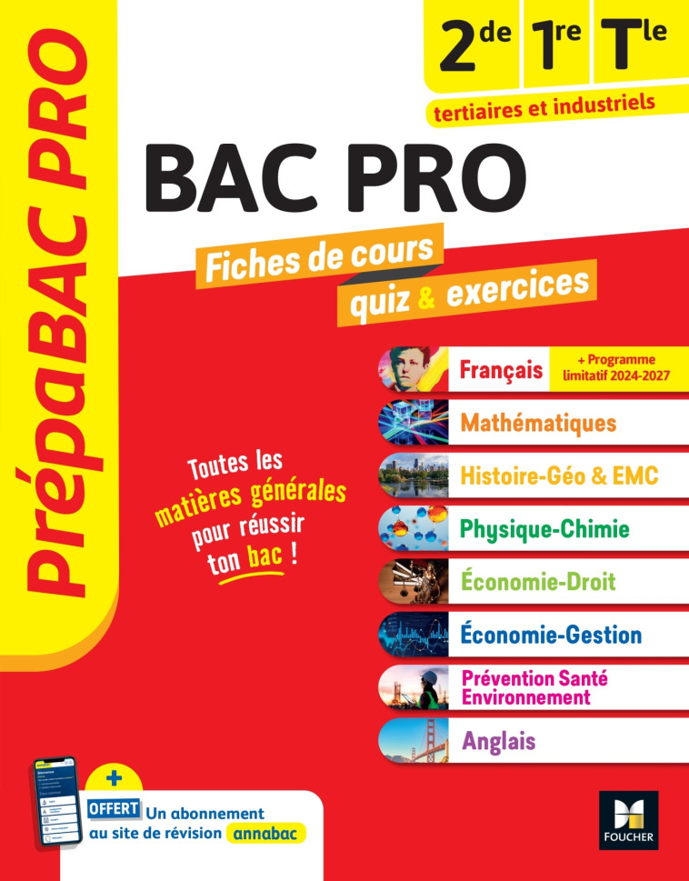 Prépa'BAC pro Tout-en-un-Toutes les matières générales - Boulanger Marc, CLEMENTE Amandine, Piroche Marie-Madeine, Charreau Sylvie, Boulangé Pascal, Crosnier Sylvie, Cruçon Mary, LeGraverend Frédérique, Goulvent Annie - FOUCHER