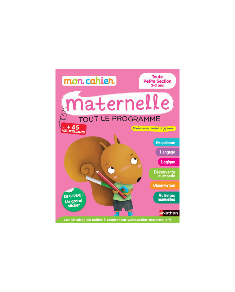 Mon cahier maternelle Toute Petite Section 2-3 ans - Popet Anne, Follio-Vrel Rozenn - NATHAN