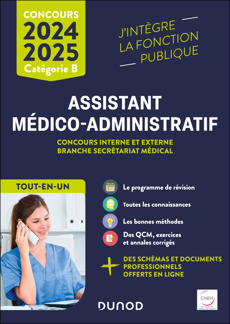 Concours Assistant médico-administratif 2024-2025 - Tout-en-un - Poppe Clothilde, Daigneau Martine - DUNOD