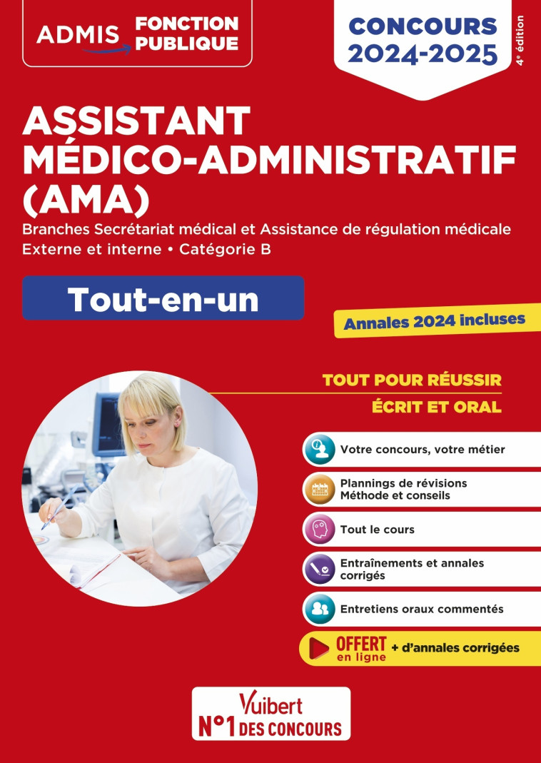 Concours Assistant médico-administratif - Catégorie B - Tout-en-un - GUEGUEN MANDI, Gougeon Fabien - VUIBERT