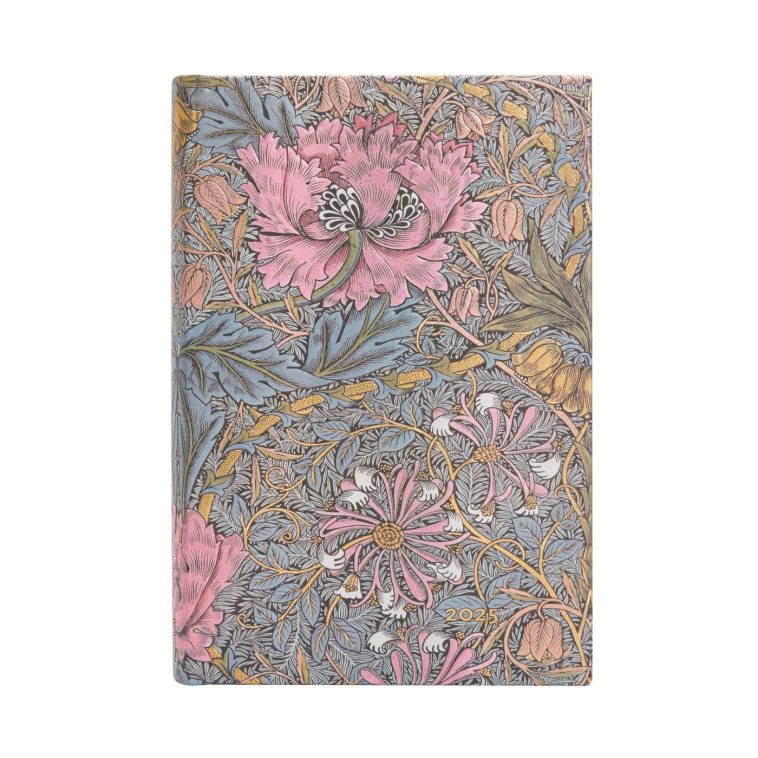 12-Mois 2025 Morris Chevrefeuille Rose Mini Un Jour par Page - XXX - PAPERBLANKS