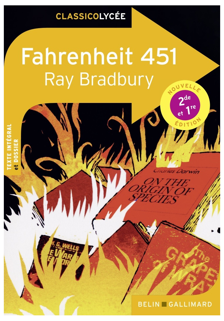 Fahrenheit 451 - Mangin Laure, Viallet Adrien, BRADBURY RAY, Robillot Henri, Chambon Jacques - BELIN EDUCATION