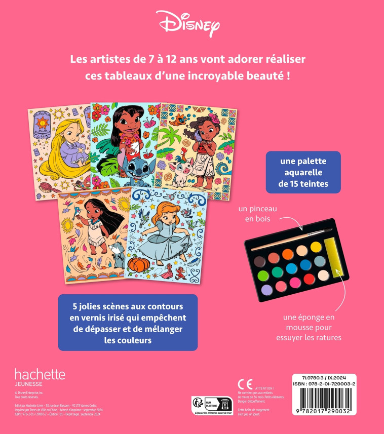 DISNEY - Atelier d'aquarelle - Coffret 5 tableaux à peindre - XXX - DISNEY HACHETTE