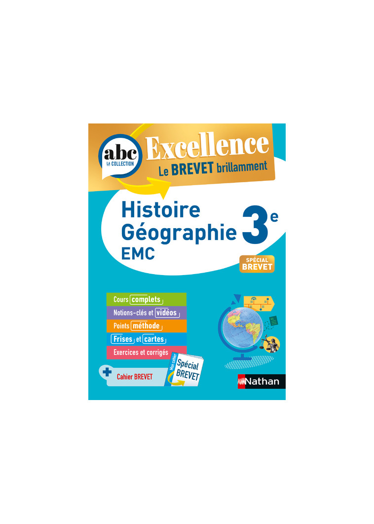 ABC Excellence Histoire - Géographie - Enseignement Moral et Civique - 3e - Sandrine Gstalter, Pascal Jezequel, Anne-Sophie Malgrand - NATHAN