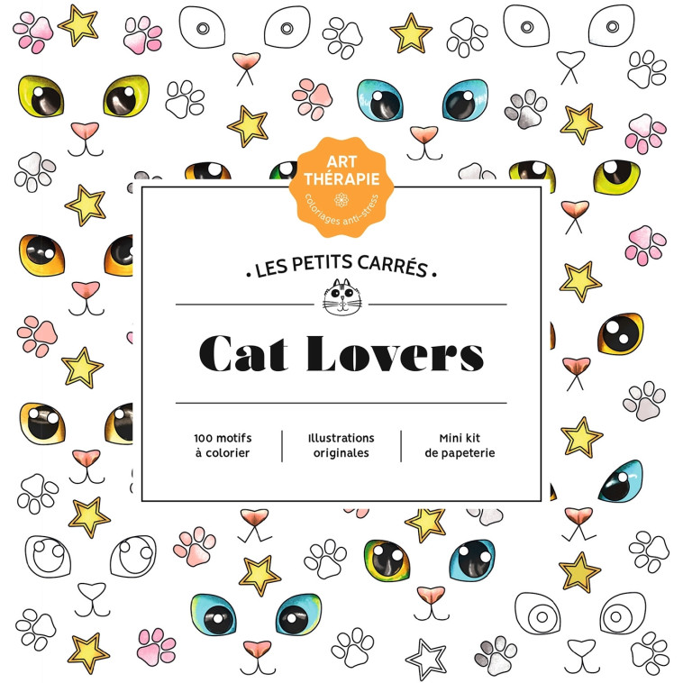 Les petits carrés d'Art-thérapie Cat Lovers - Gaëlle Junius - HACHETTE HEROES