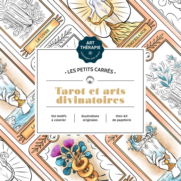 Les Petits carrés d'Art-thérapie Tarot et arts divinatoires - Capucine SIVIGNON - HACHETTE HEROES