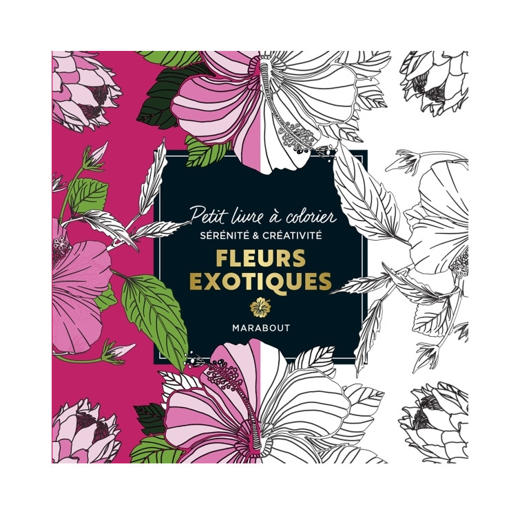 Petit livre à colorier - Fleurs exotiques -   - MARABOUT