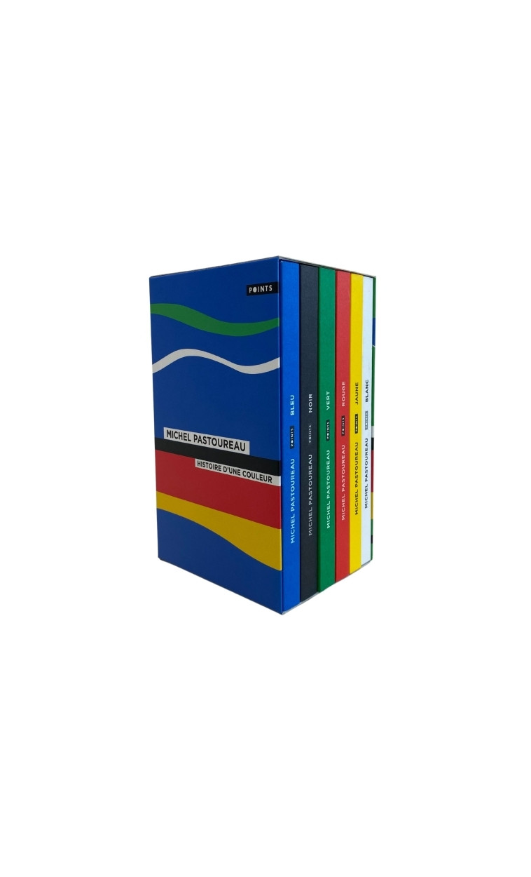 Coffret Histoire d'une couleur en 6 volumes : Bleu, Noir, Vert, Rouge, Blanc et Jaune - Michel Pastoureau - POINTS