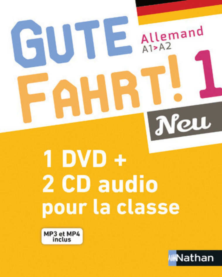 Gute Fahrt 1 Neu Coffret CD + DVD classe 2016 - Jean-Pierre Bernardy, Collectif Collectif, Catherine Creux, Delphine Duchesne, Mareike Jaster, Camille Lardière, Florence Lozachmeur, Sophie Ponchon,  Collectif - NATHAN