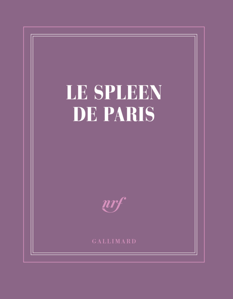 CARNET CARRE LE SPLEEN DE PARIS (PAPETERIE) - COLLECTIF - GALLIMARD