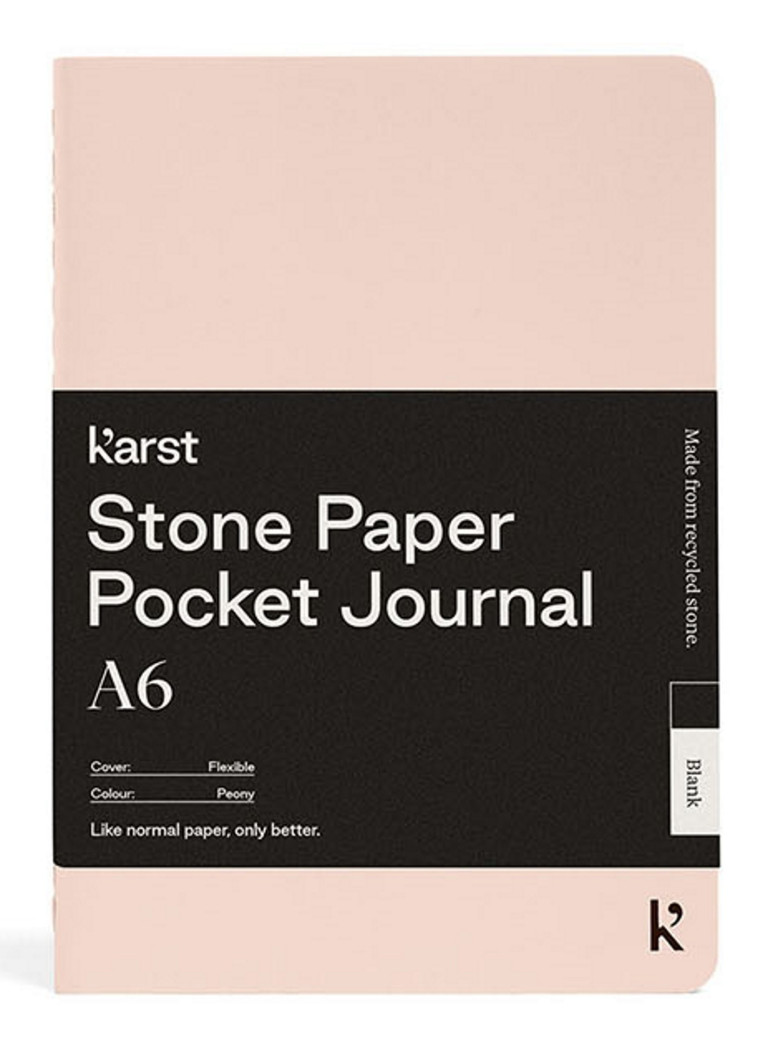 CAHIER A6 POCHE ROSE POUDRE UNI - KARST - KARST