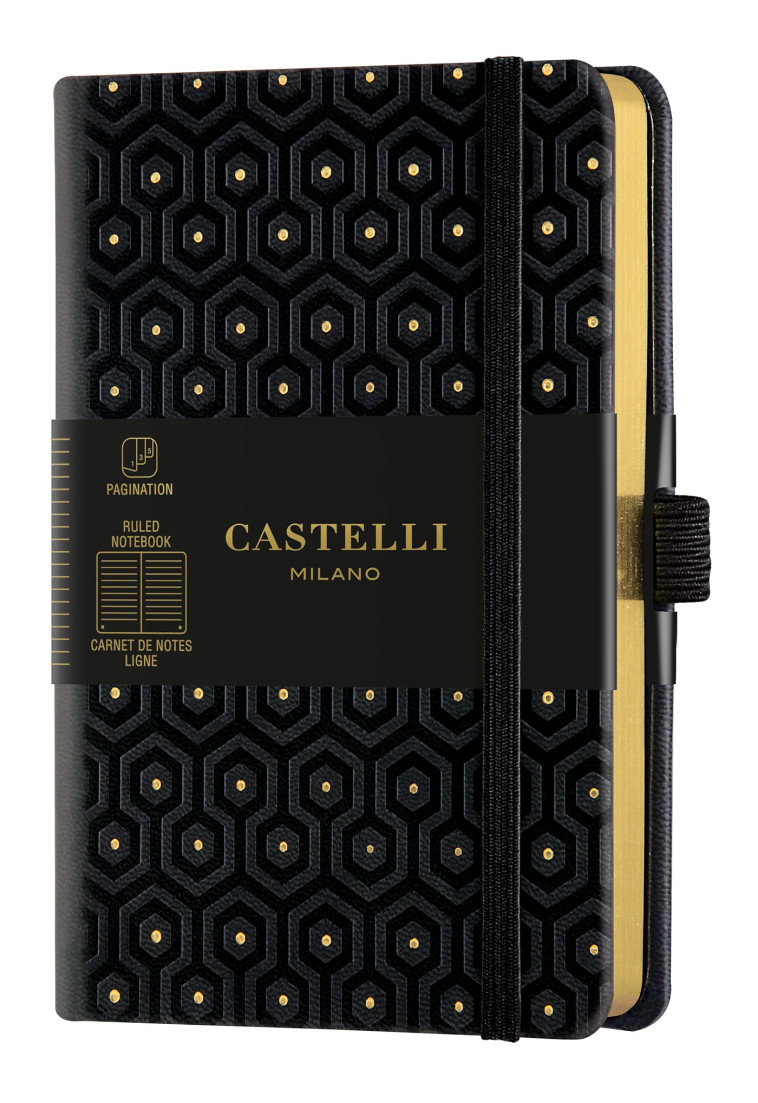 CARNET C&G POCHE LIGNE HONEYCOMB GOLD - CASTELLI - CASTELLI MILANO