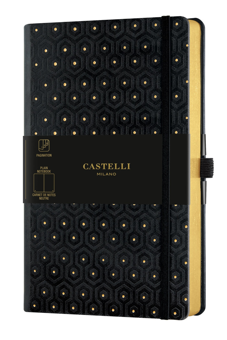 CARNET C&G GRAND FORMAT UNI HONEYCOMB GOLD - CASTELLI - CASTELLI MILANO