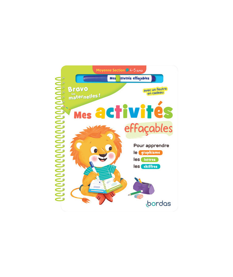 Bravo les maternelles - Mes activités effaçables - Moyenne section - Hélène Convert - BORDAS