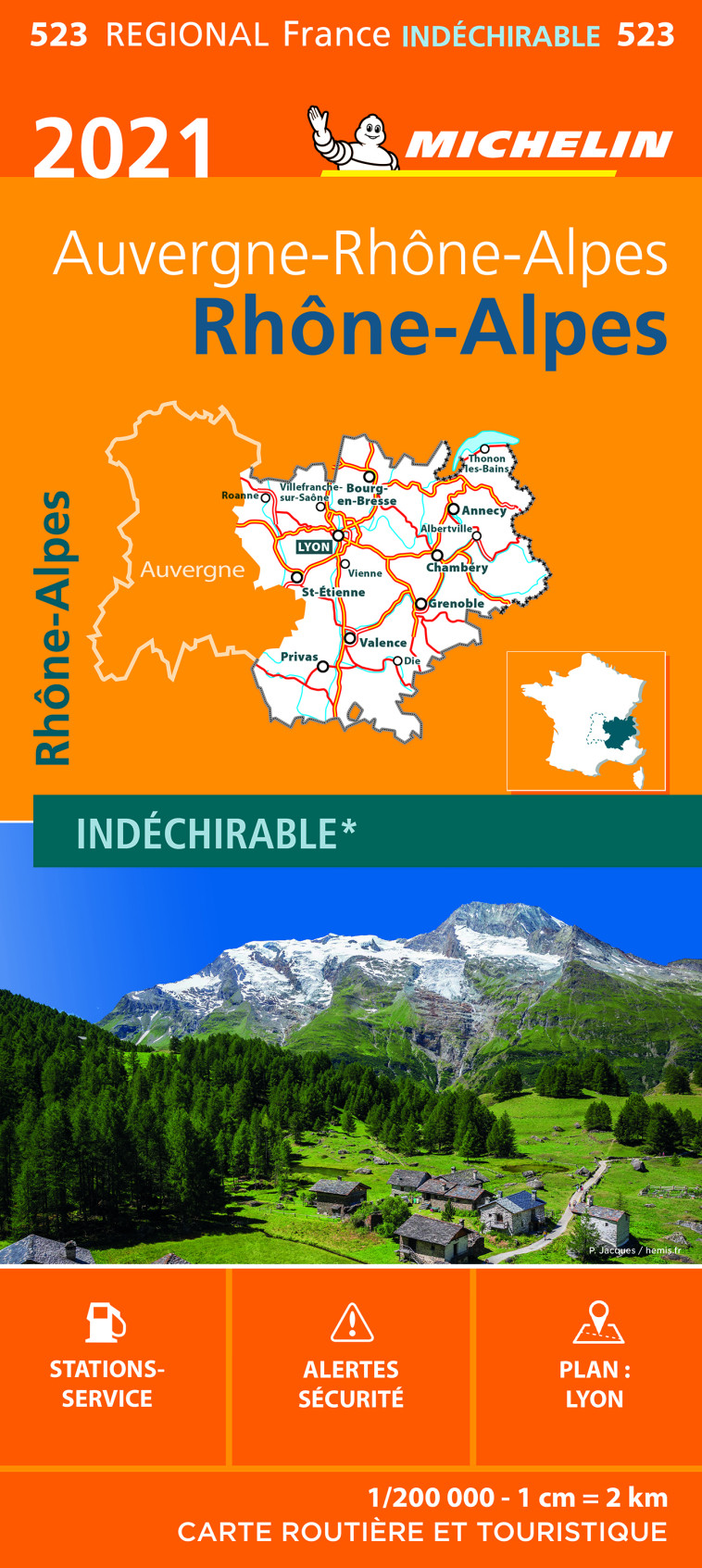 Carte Régionale Rhône-Alpes 2021 - XXX - MICHELIN