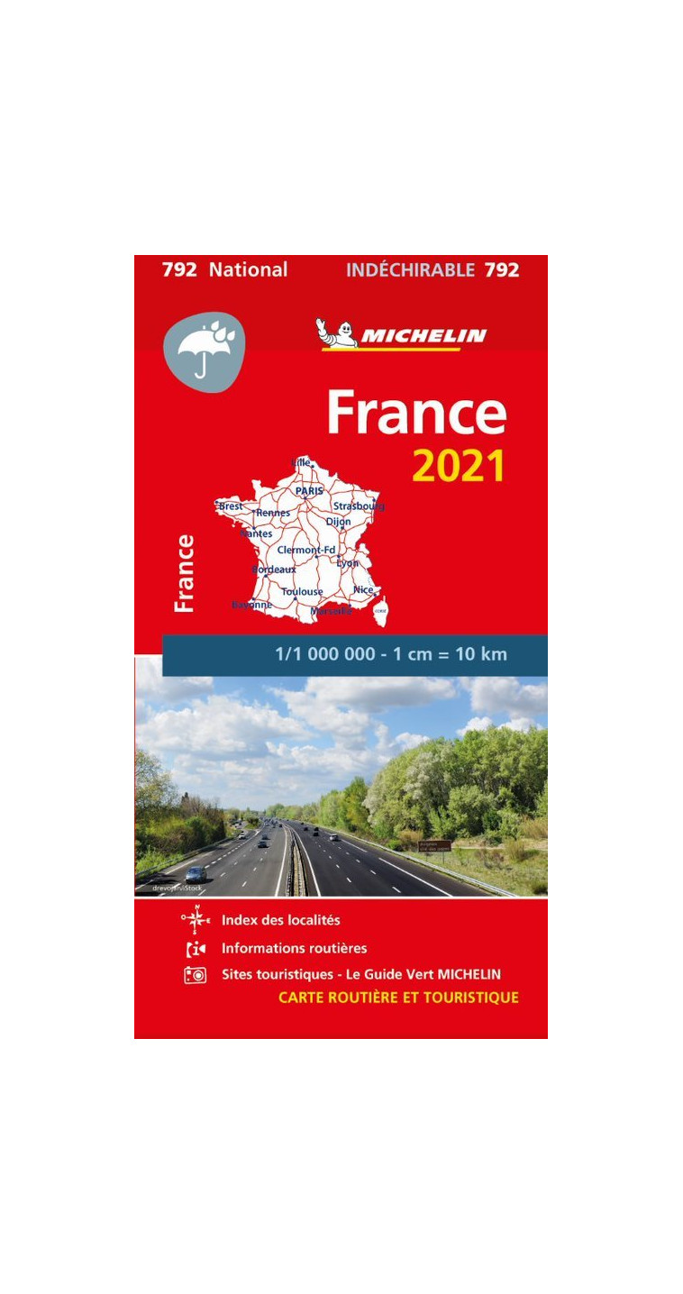 Carte Nationale France 2021 - Indéchirable - XXX - MICHELIN