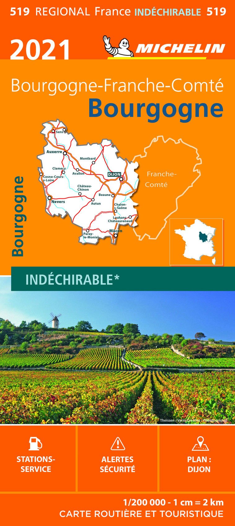 Carte Régionale Bourgogne 2021 - XXX - MICHELIN