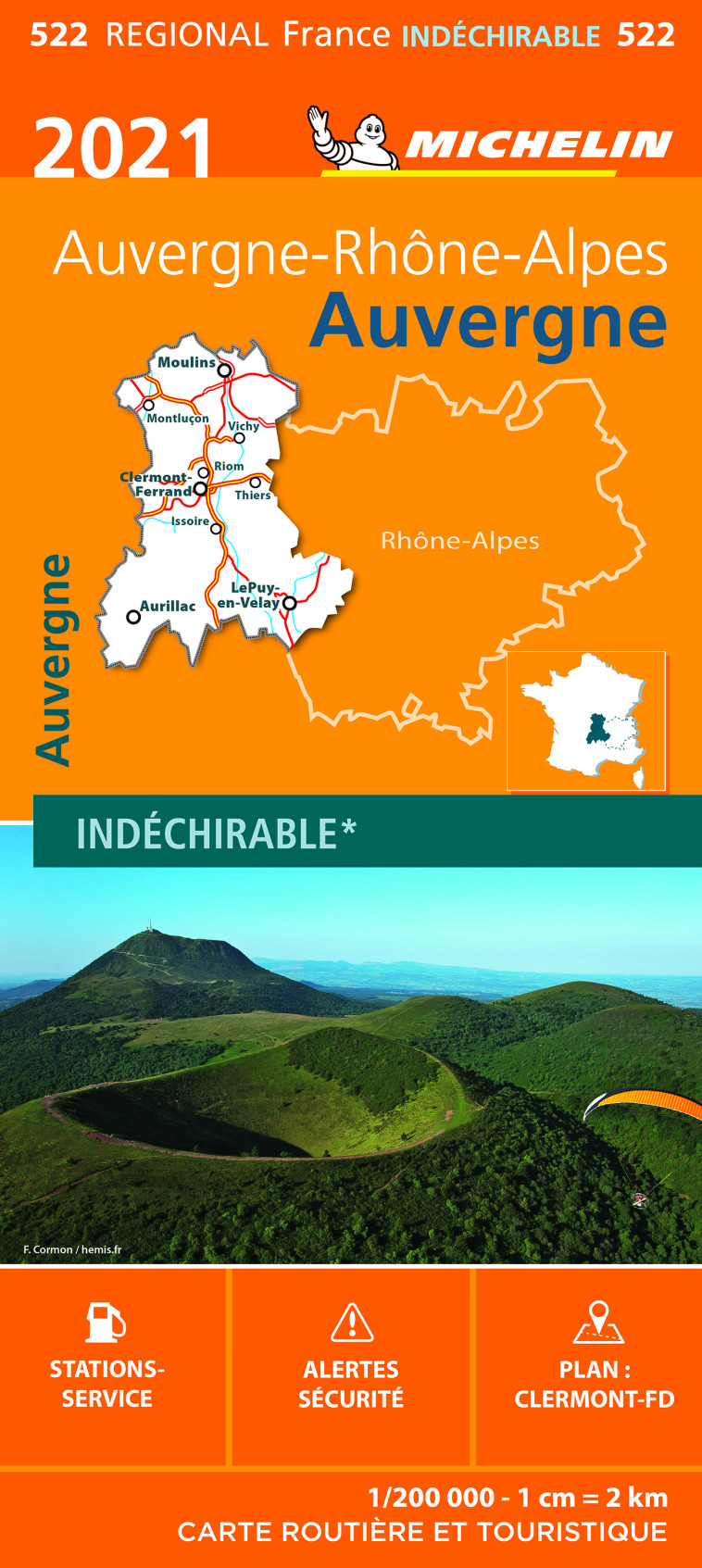 Carte Régionale Auvergne 2021 - XXX - MICHELIN