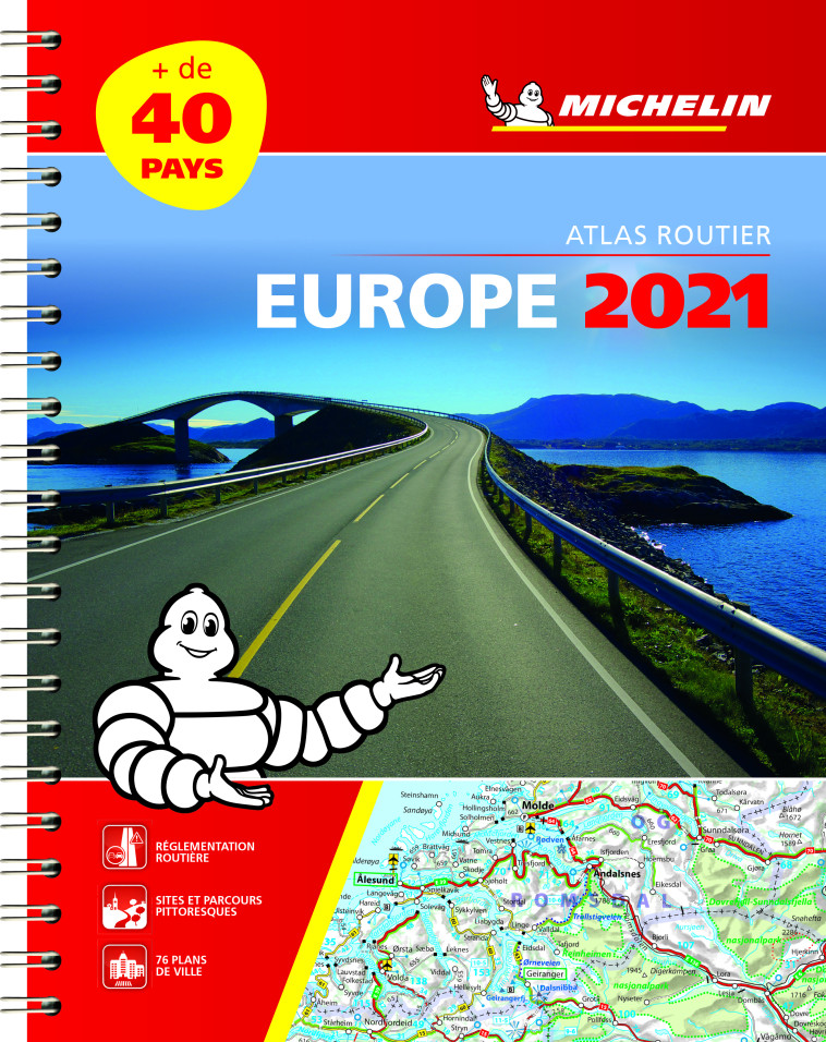 Atlas Europe 2021 - Atlas Routier et Touristique (A4-Spirale) - XXX - MICHELIN