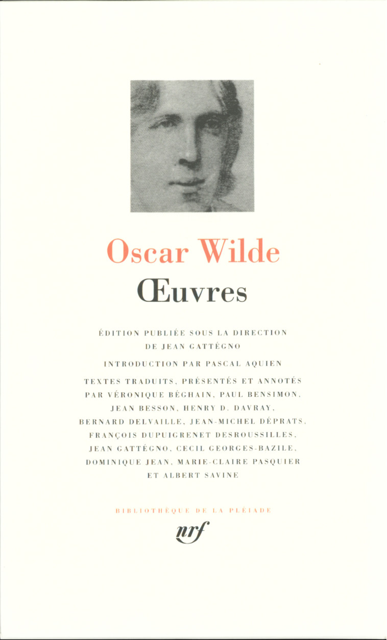 Œuvres - Oscar WILDE, Jean Gattégno - GALLIMARD